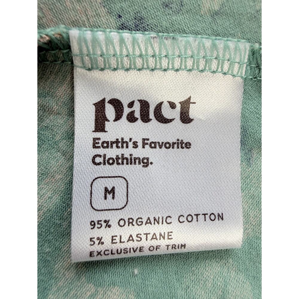 Pact Organic Cotton Floral Midi Skirt Pockets Women Medium Green Stretch A Line - Picture 7 of 8